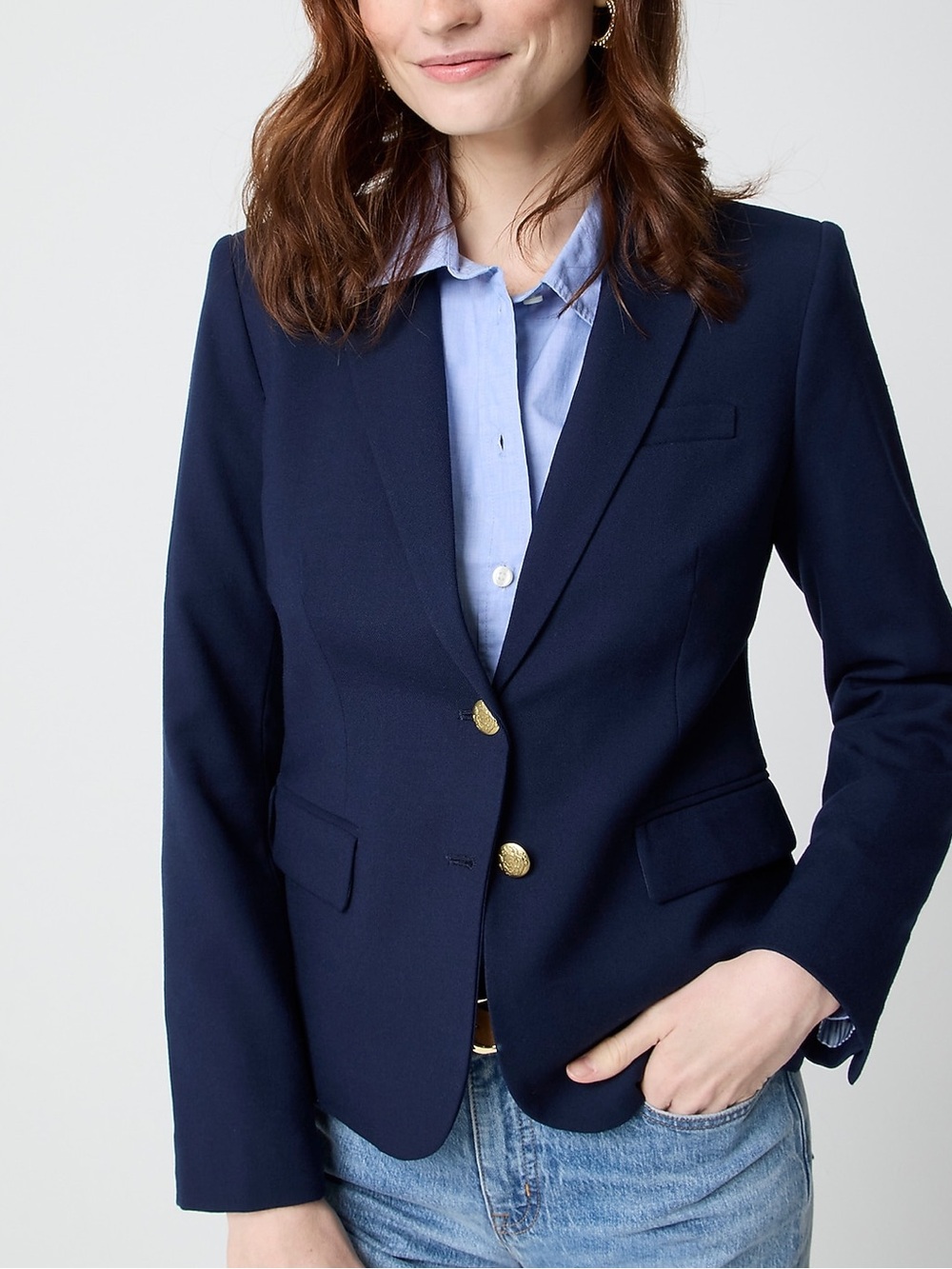 JCrew Sz 24 Original schoolboy blazer navy